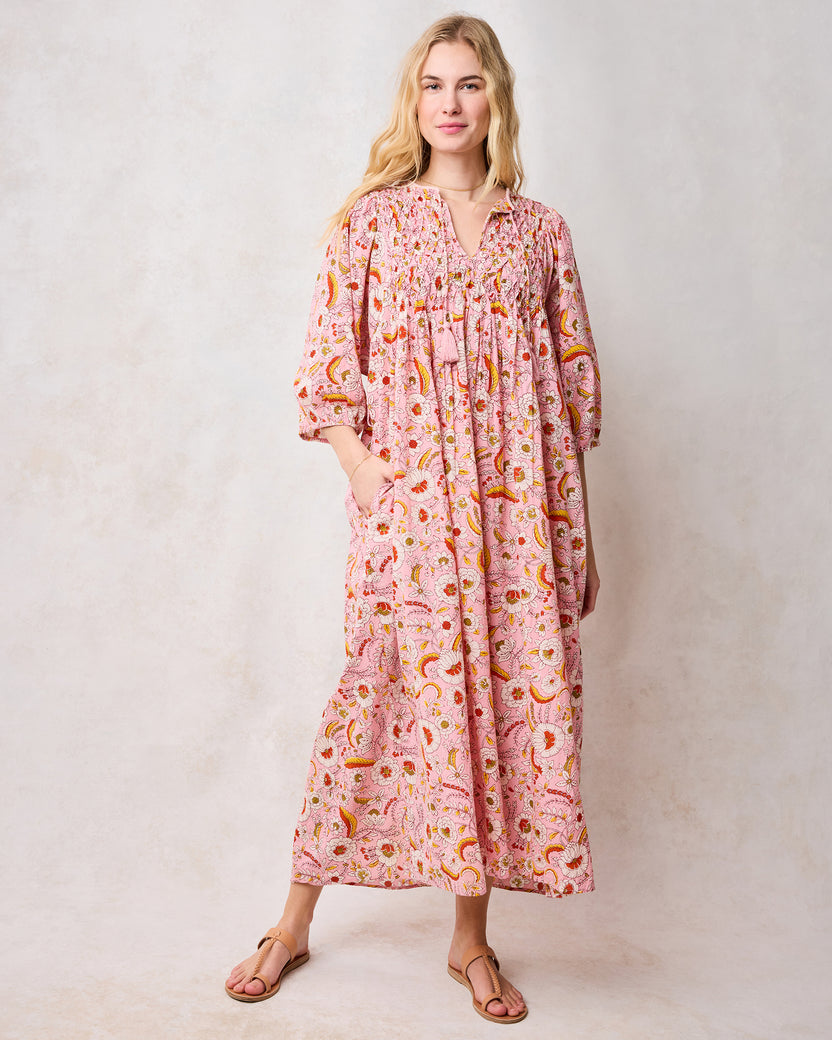 India Bloom - Artifact Dress - Soft Rose - Printfresh