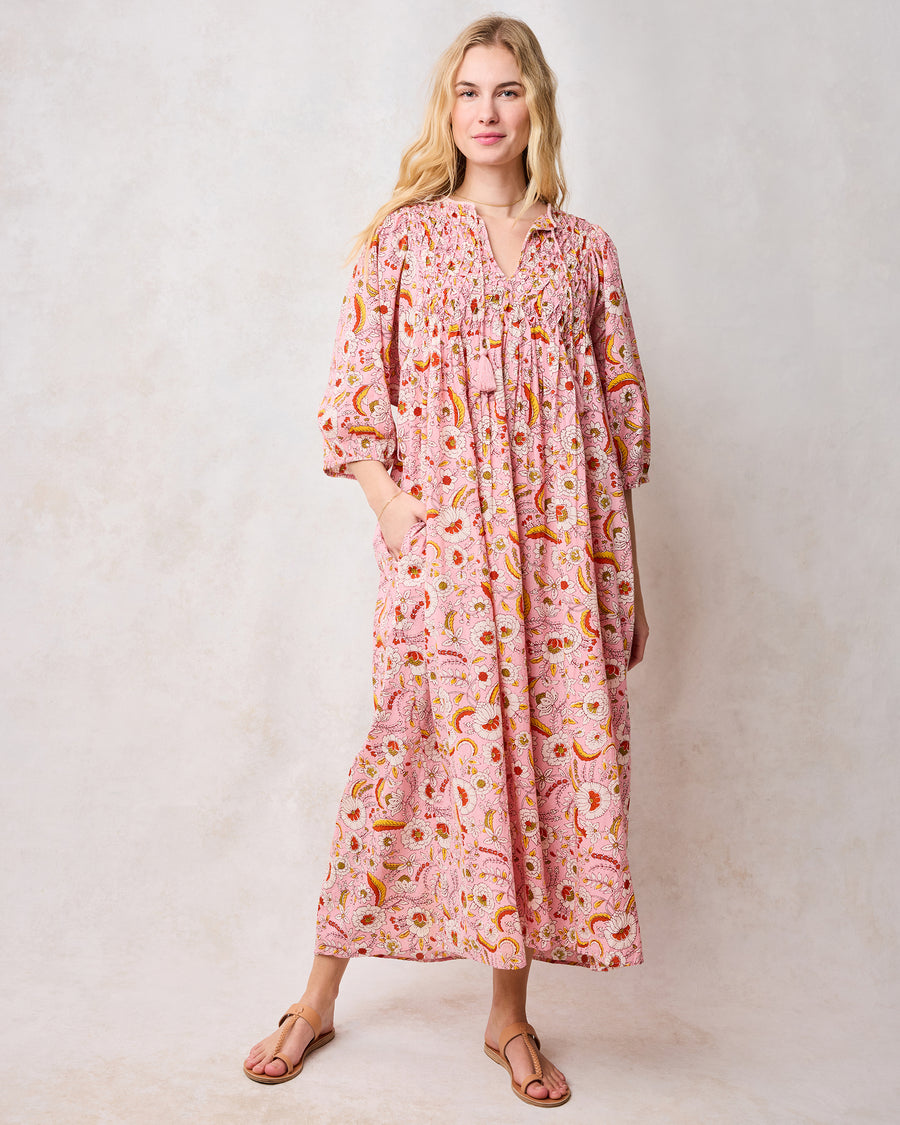 India Bloom - Artifact Dress - Soft Rose - Printfresh