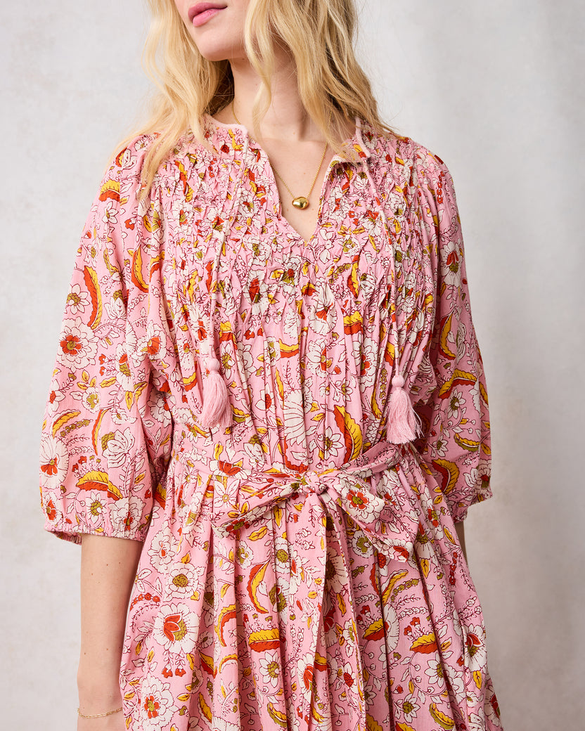India Bloom - Artifact Dress - Soft Rose - Printfresh