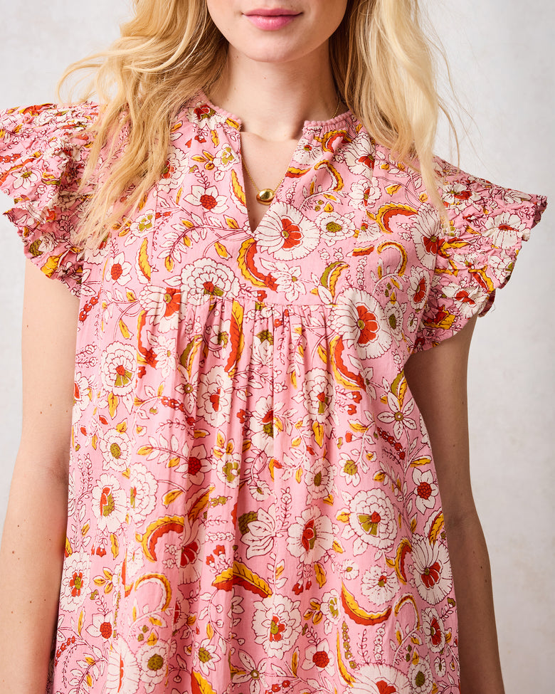 India Bloom - Royal Dress - Soft Rose - Printfresh