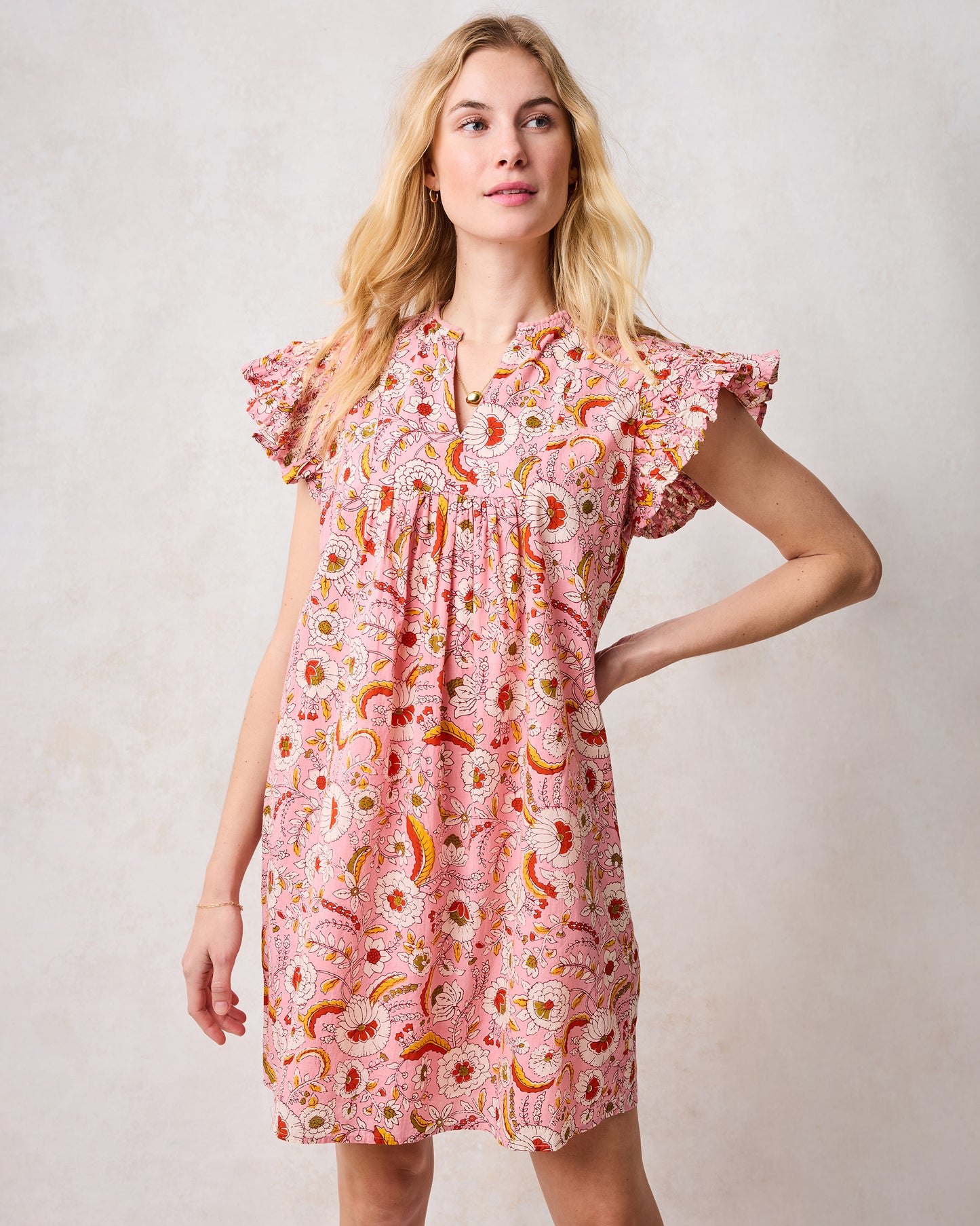 India Bloom - Royal Dress - Soft Rose - Printfresh