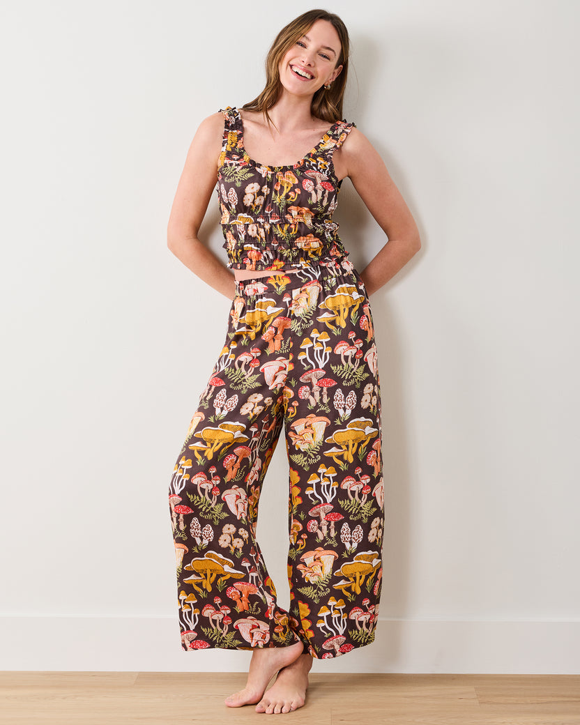 Mushroom Medley - Eco Satin Sadie Set - Truffle - Printfresh