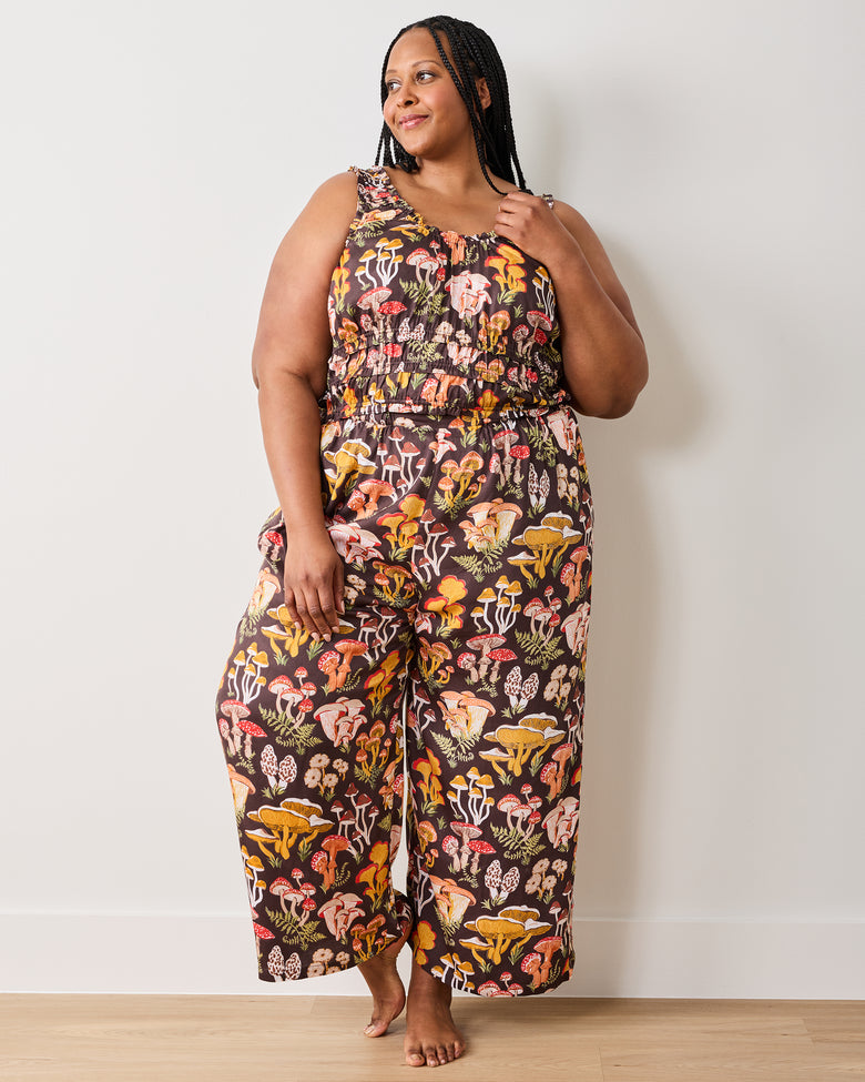 Mushroom Medley - Eco Satin Sadie Set - Truffle - Printfresh