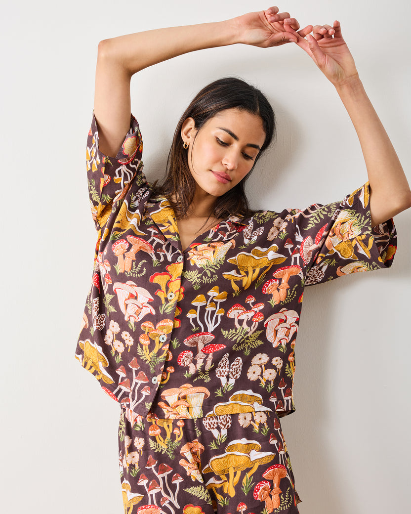 Mushroom Medley - Eco Satin Sweet Dreams Set - Truffle - Printfresh