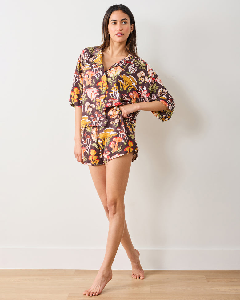 Mushroom Medley - Eco Satin Sweet Dreams Set - Truffle - Printfresh