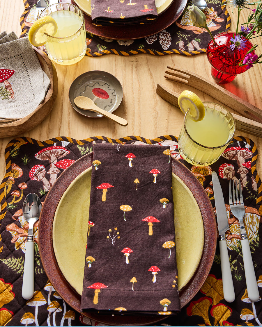 Mushroom - Round Enamel Dish - Roomytown Inc - Printfresh