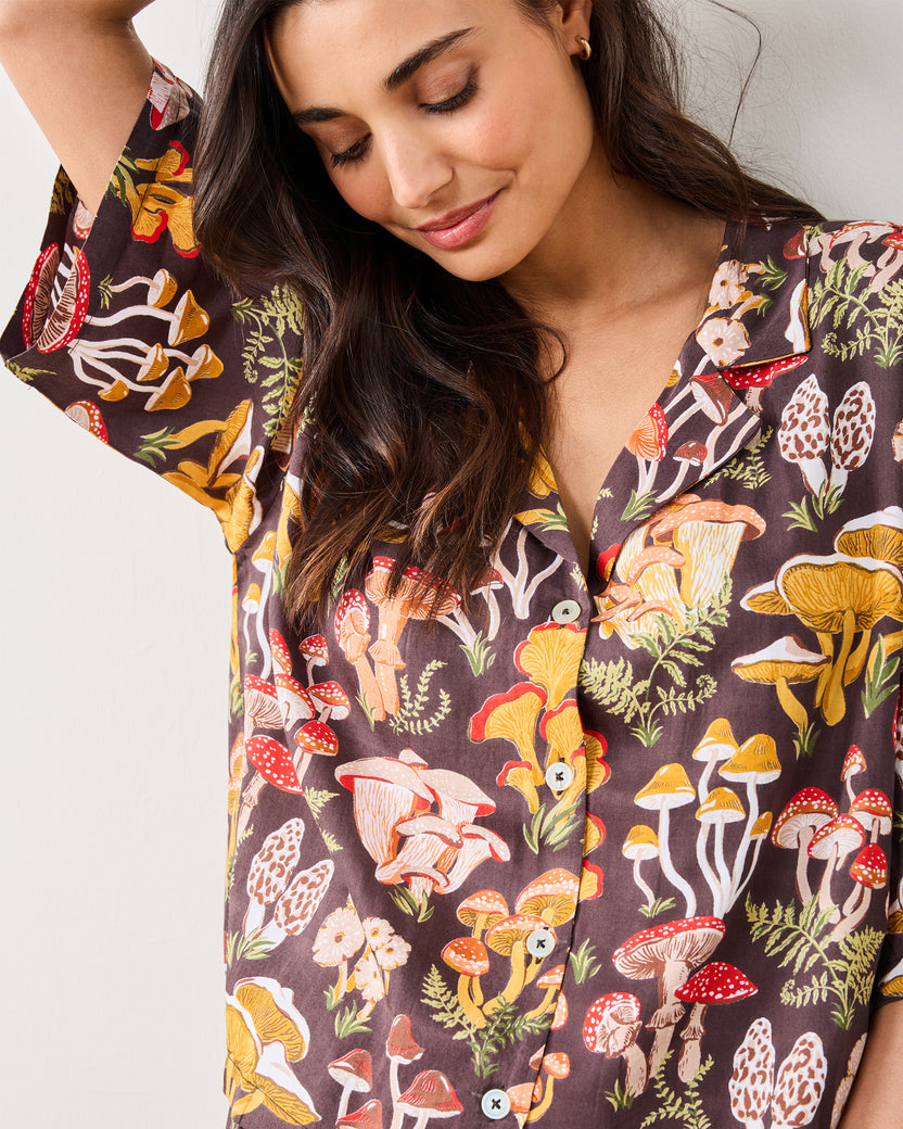 Mushroom Medley - Eco Satin Wildest Dreams Set - Truffle - Printfresh