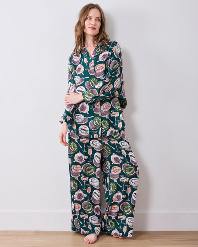 Champagne & Caviar - Tall Eco Satin Stevie Set - Peacock Feather