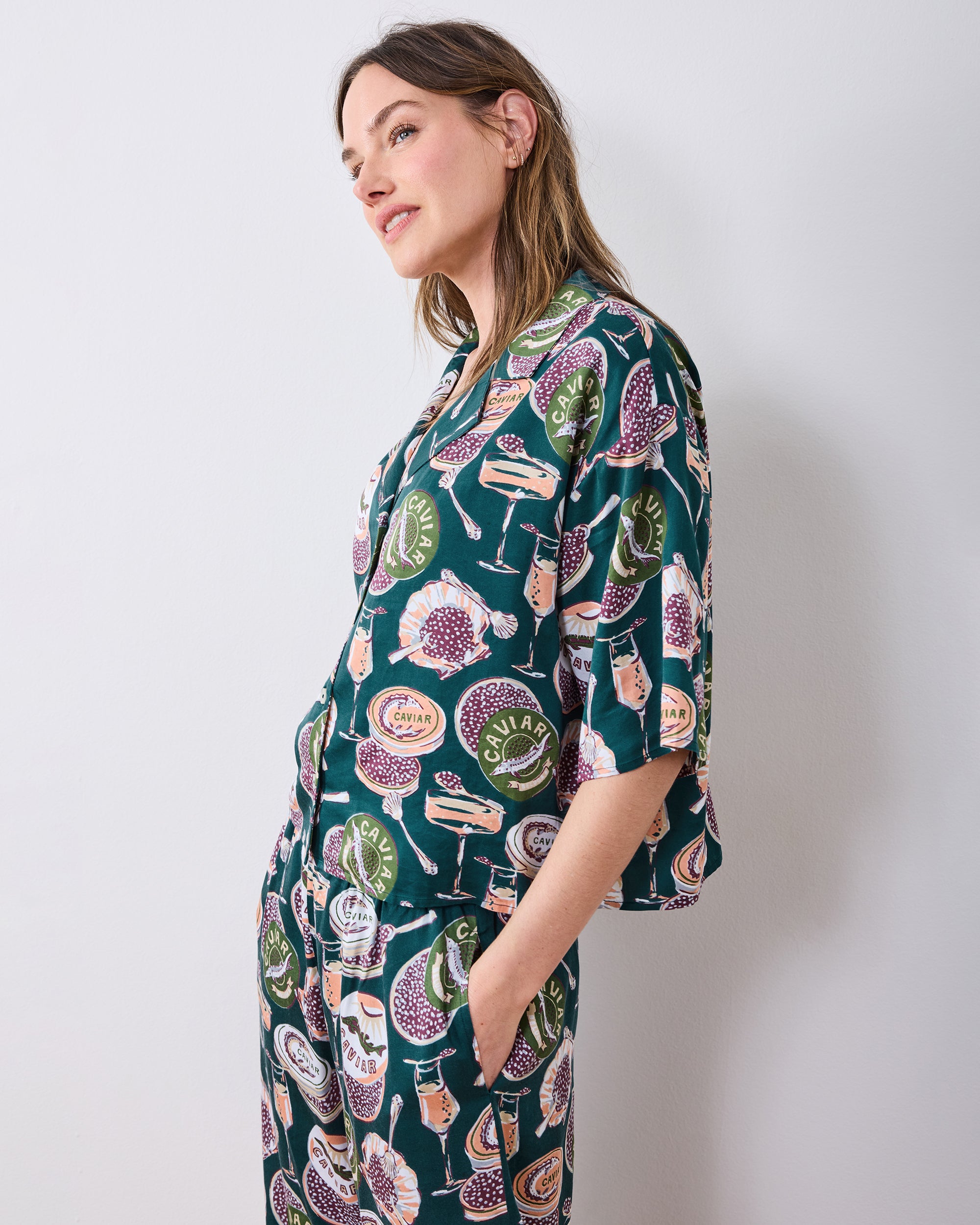 Champagne & Caviar - Tall Eco Satin Wildest Dreams Set - Peacock