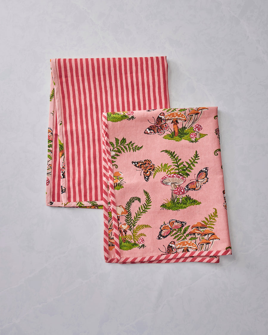 Butterfly Forager - Set of 2 Tea Towels - Rosewood