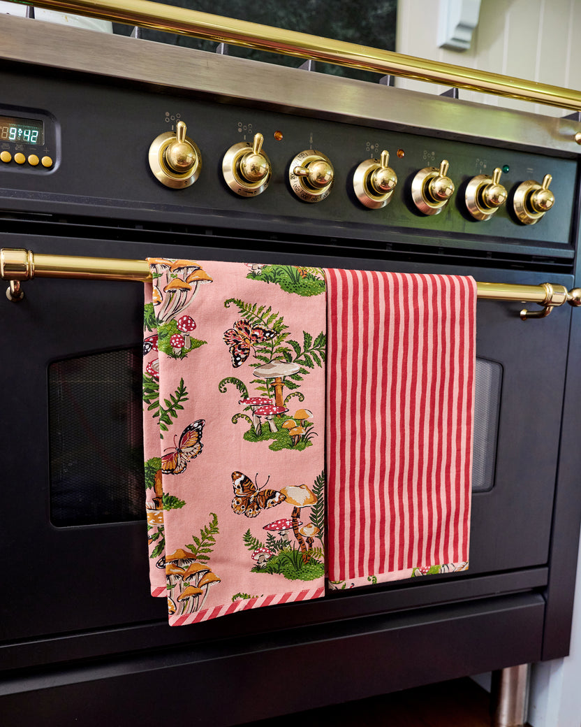 Butterfly Forager - Set of 2 Tea Towels - Rosewood