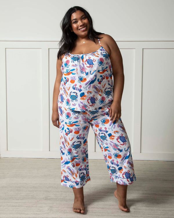 Pretty Pinchers - Cami Cropped Pants Set - Cloud - Printfresh