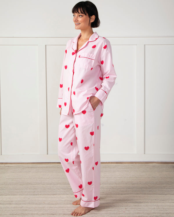 Queen of Hearts - Long Sleep Set - Candy Pink - Printfresh