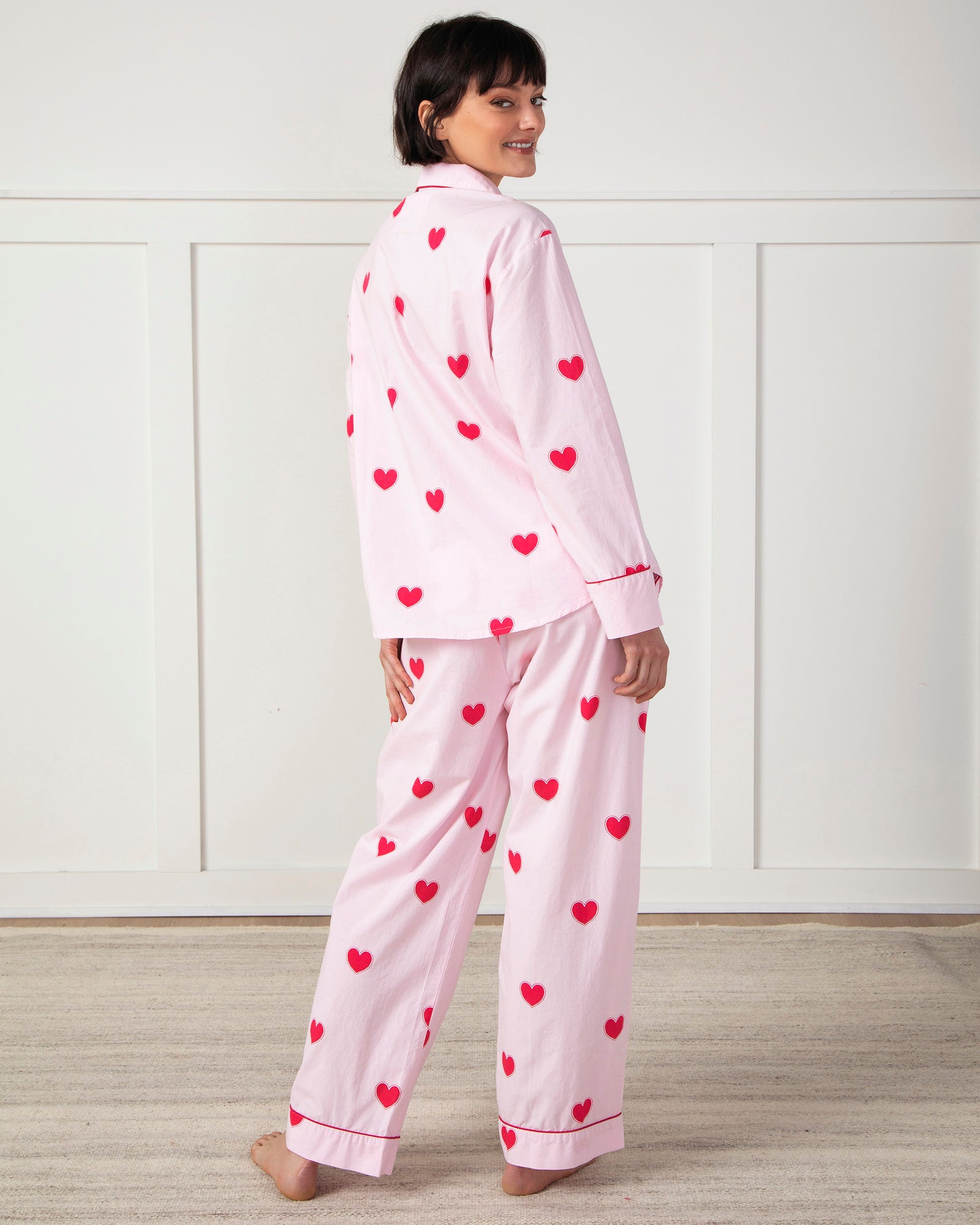 Queen of Hearts - Long Sleep Set - Candy Pink - Printfresh