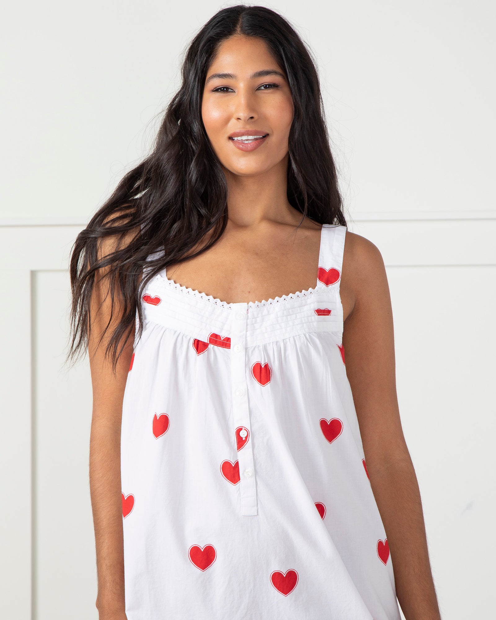 Queen of Hearts - Back to Bed Nightgown - Ruby Cloud - Printfresh