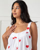 Queen of Hearts - Back to Bed Nightgown - Ruby Cloud - Printfresh