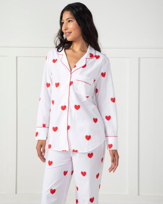 Queen of Hearts - Petite Long Sleep Set - Ruby Cloud - Printfresh