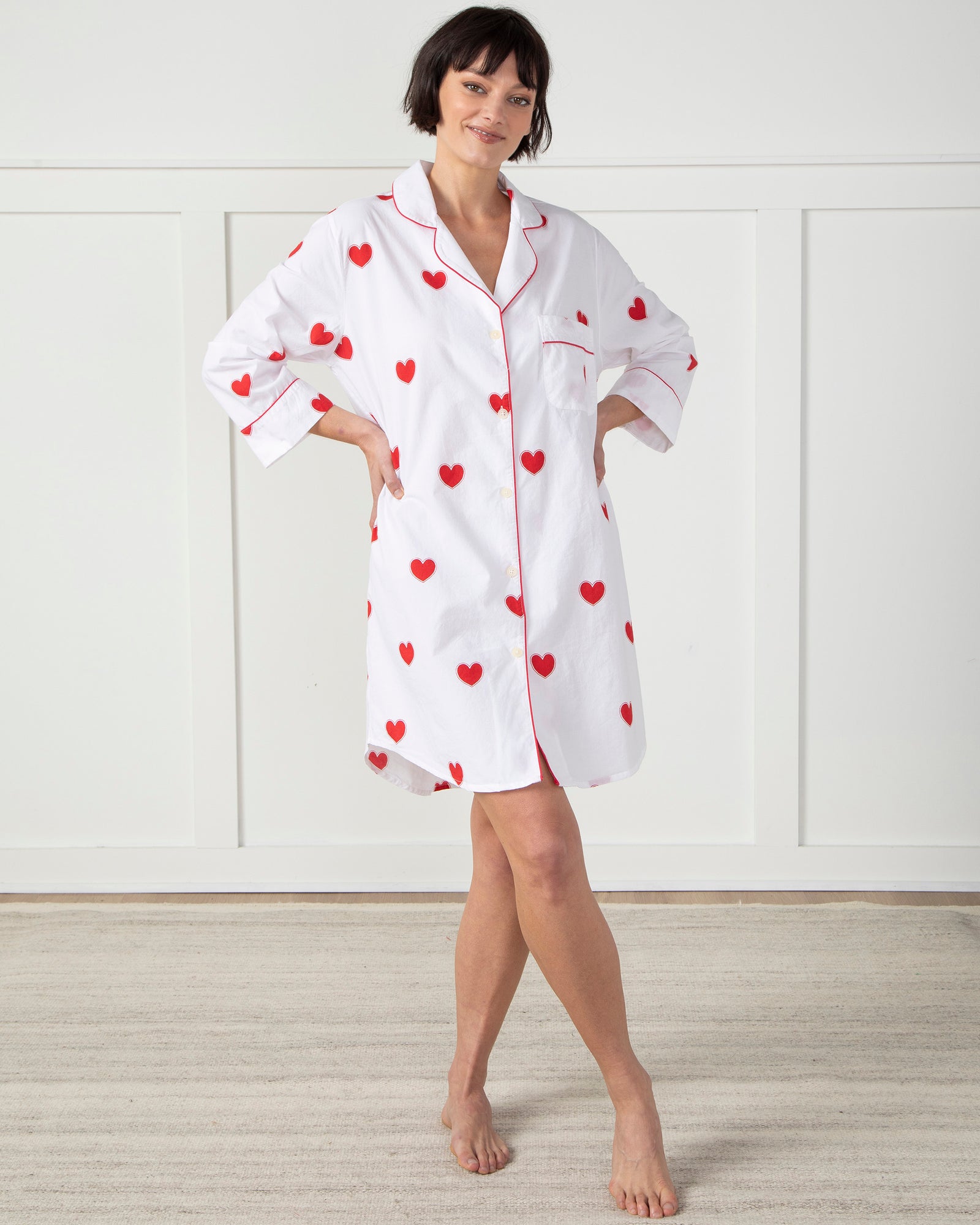 Queen of Hearts - Sleep Shirt - Ruby Cloud - Printfresh