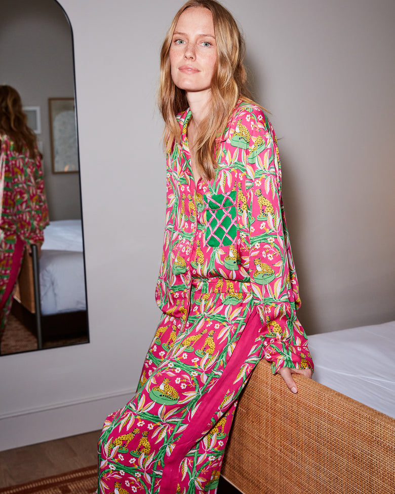 Royal Cheetah - Eco Satin Rittenhouse Set - Pink Palace - Printfresh
