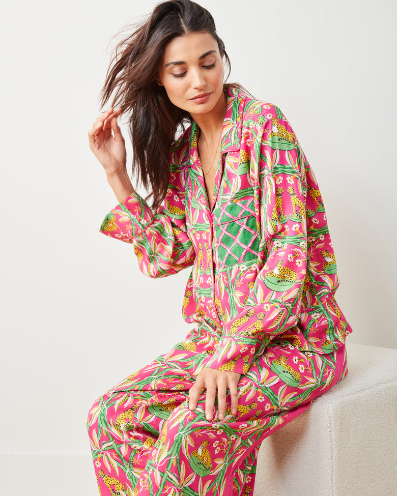 Royal Cheetah - Eco Satin Rittenhouse Set - Pink Palace - Printfresh