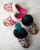 Royal Cheetah - Velvet Faux-Fur Slippers - Pink Palace - Printfresh