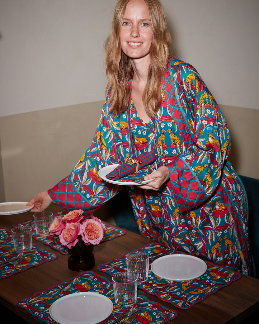 Royal Cheetah - Eco Satin Chic To Sleep Nightie - Ruby Jade - Printfresh