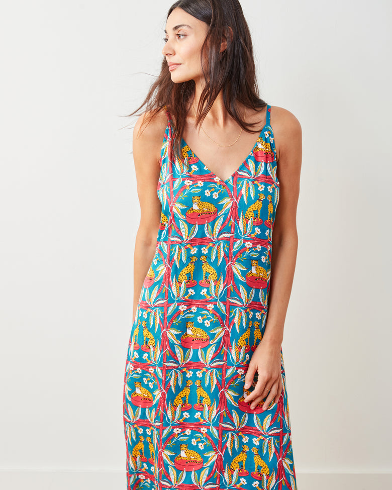 Royal Cheetah - Eco Satin Chic To Sleep Nightie - Ruby Jade - Printfresh