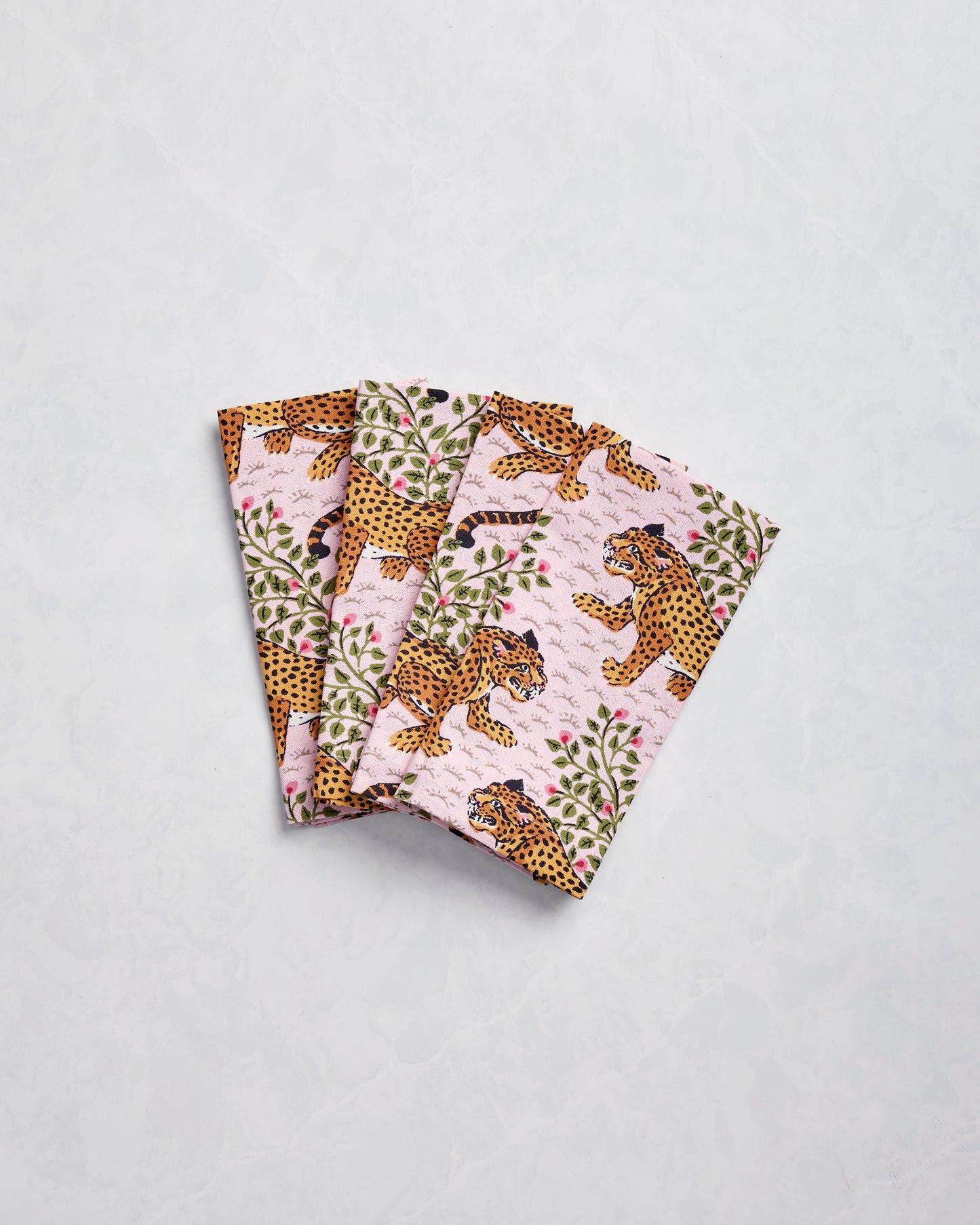 Bagheera - Set of 4 Dinner Napkins - Blush - Printfresh