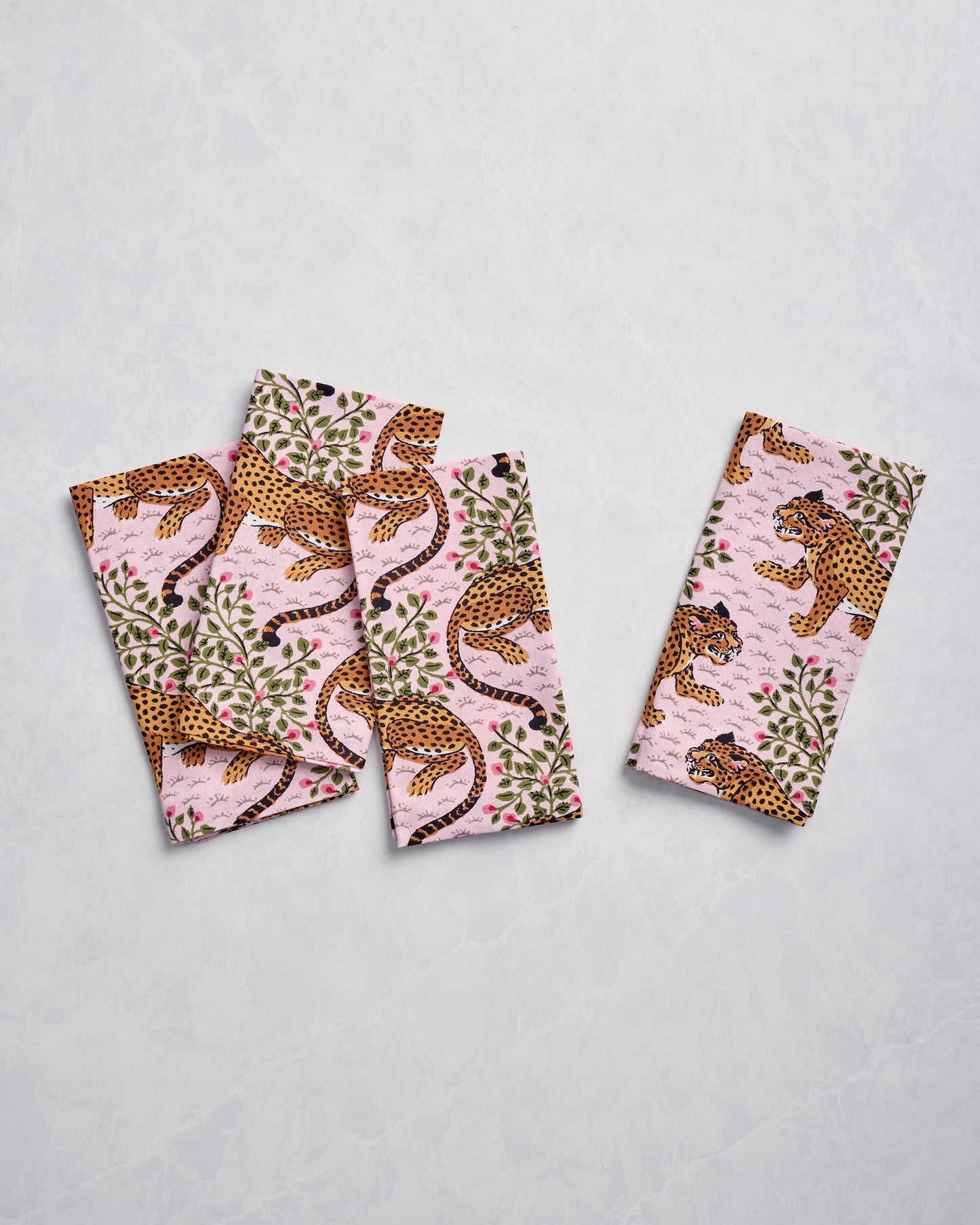 Bagheera - Set of 4 Dinner Napkins - Blush - Printfresh