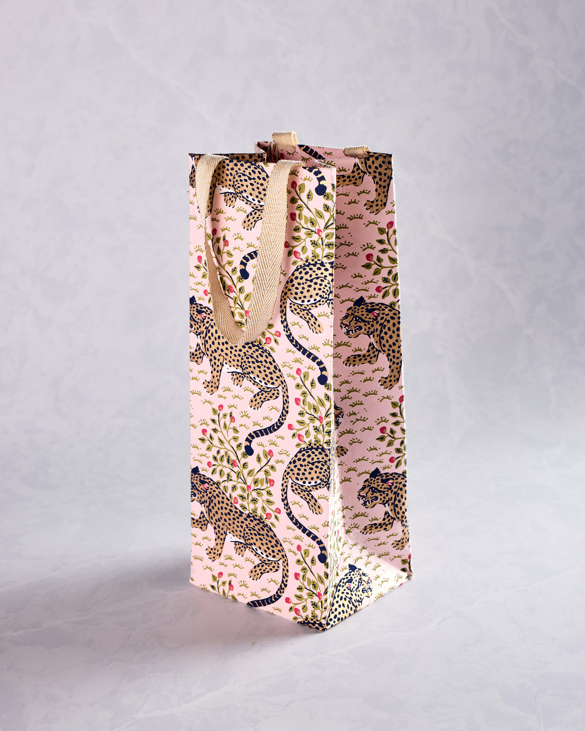 Bagheera - Handmade Wine Bottle Bag - Blush - Printfresh