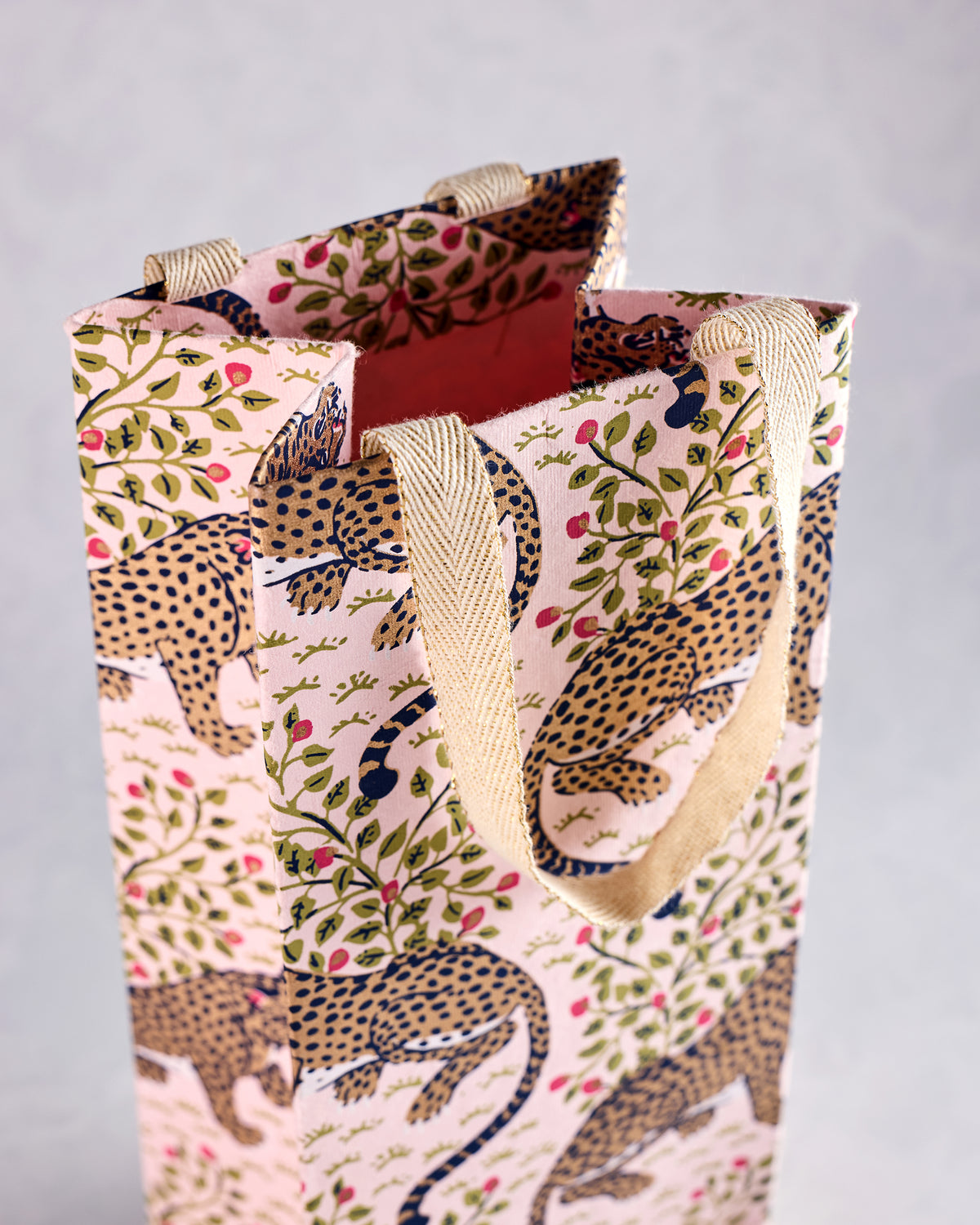 Bagheera - Handmade Wine Bottle Bag - Blush - Printfresh