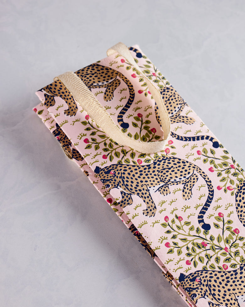 Bagheera - Handmade Wine Bottle Bag - Blush - Printfresh