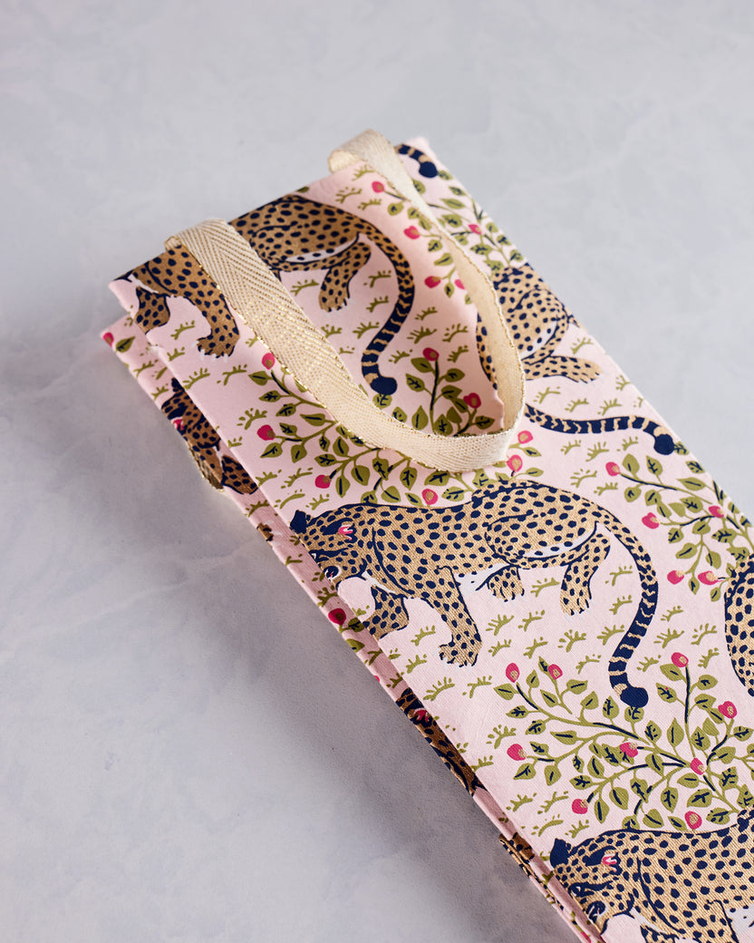 Bagheera - Handmade Wine Bottle Bag - Blush - Printfresh