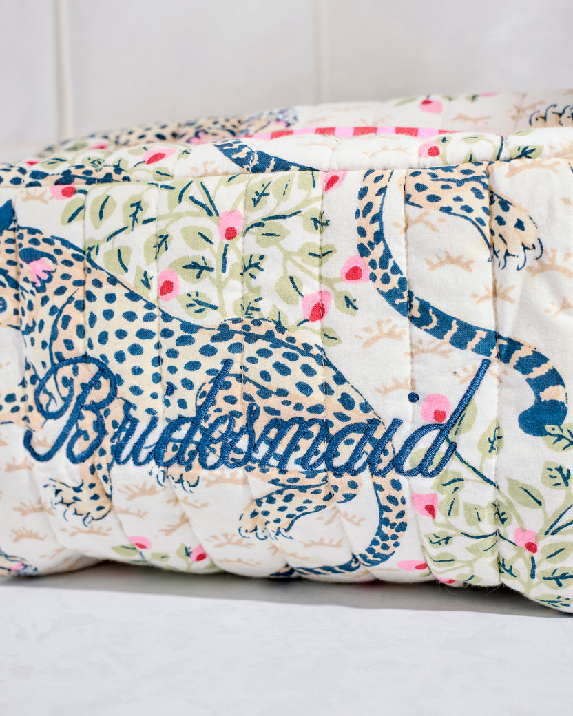 Bagheera - Quilted Bridesmaid Pouch - Wedding Cake - Printfresh