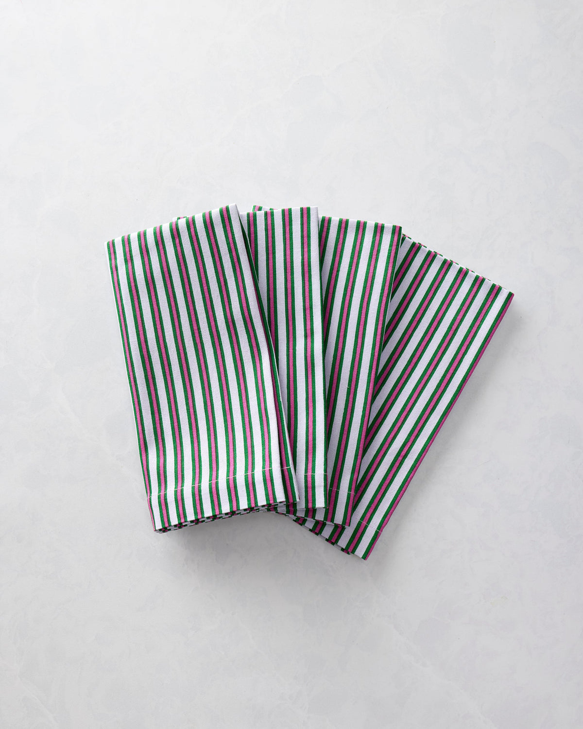 Posh Stripe - Print Napkins Set of 4 - Fuchsia Berry Stripe - Printfresh