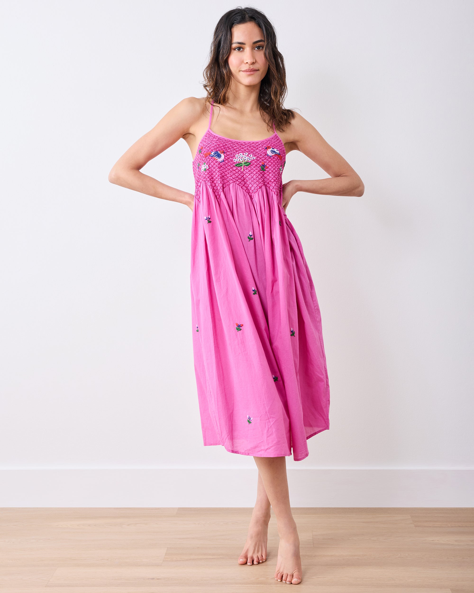 Bird & Blossom - Naya Nightie - Fuchsia Berry – Printfresh
