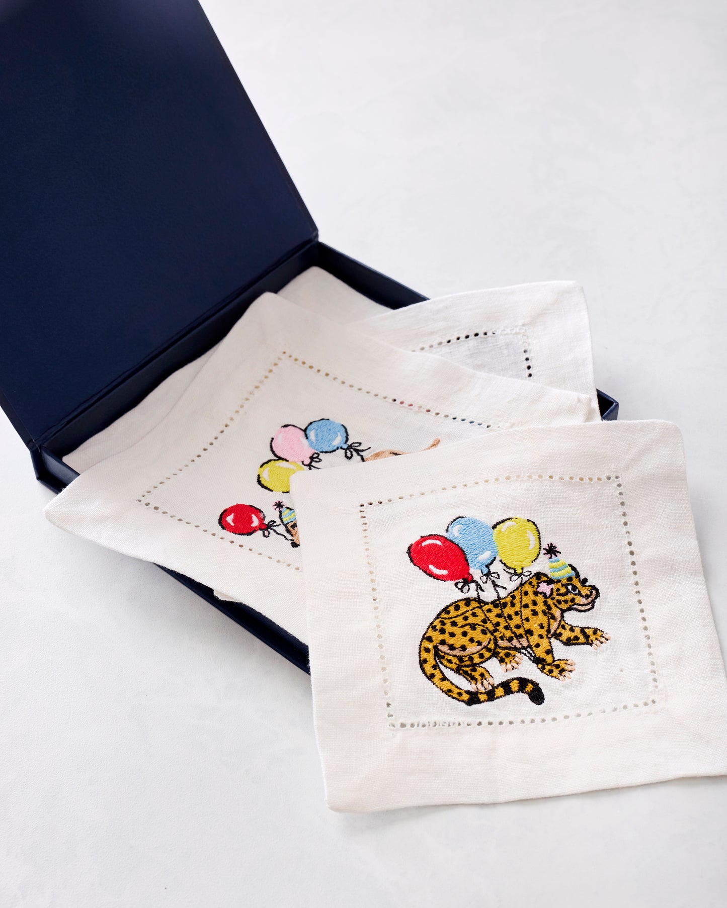 Birthday Bagheera - Cocktail Napkins Set of 4 - Pink Confetti - Printfresh