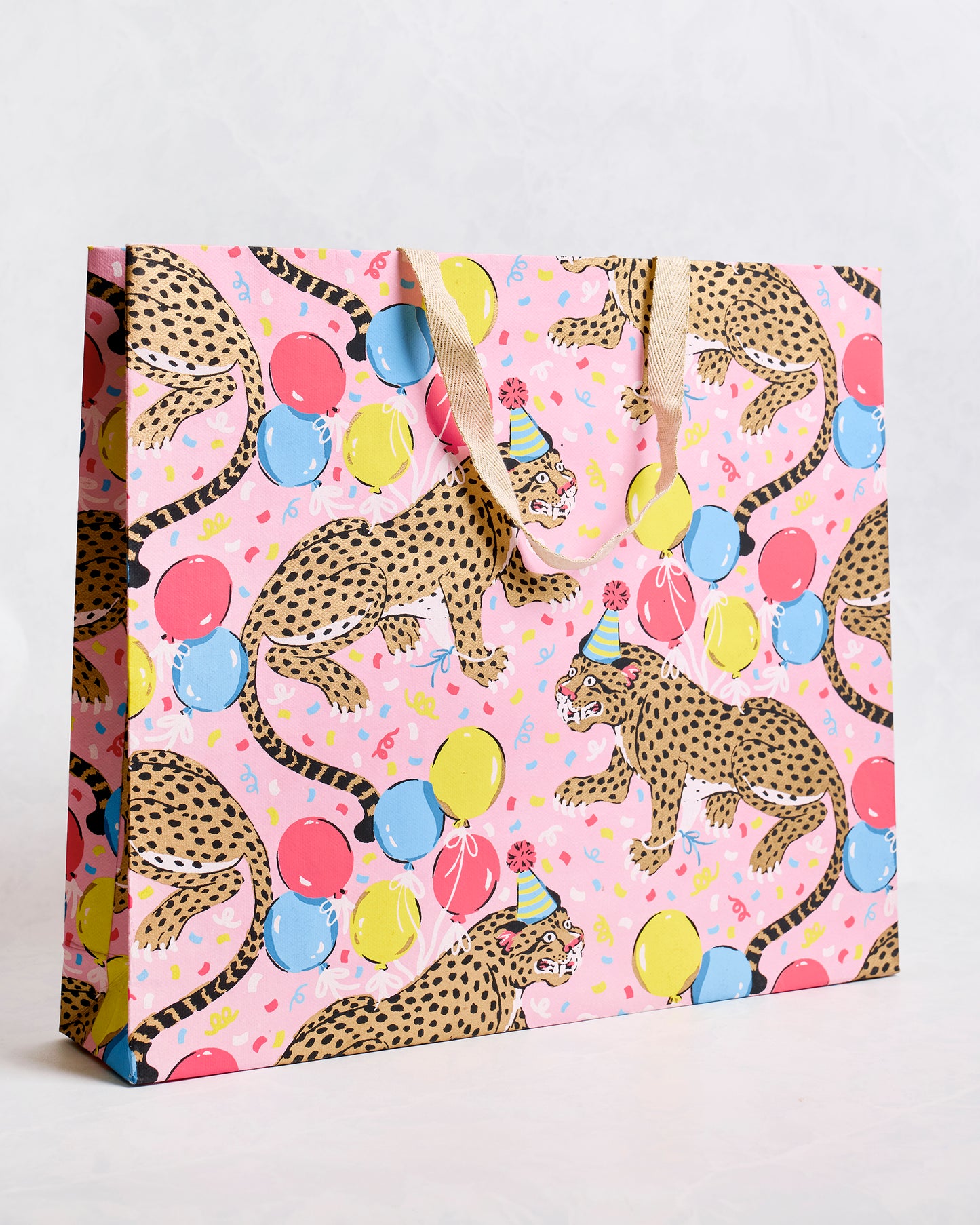 Birthday Bagheera - Handmade Gift Bag - Pink Confetti - Printfresh