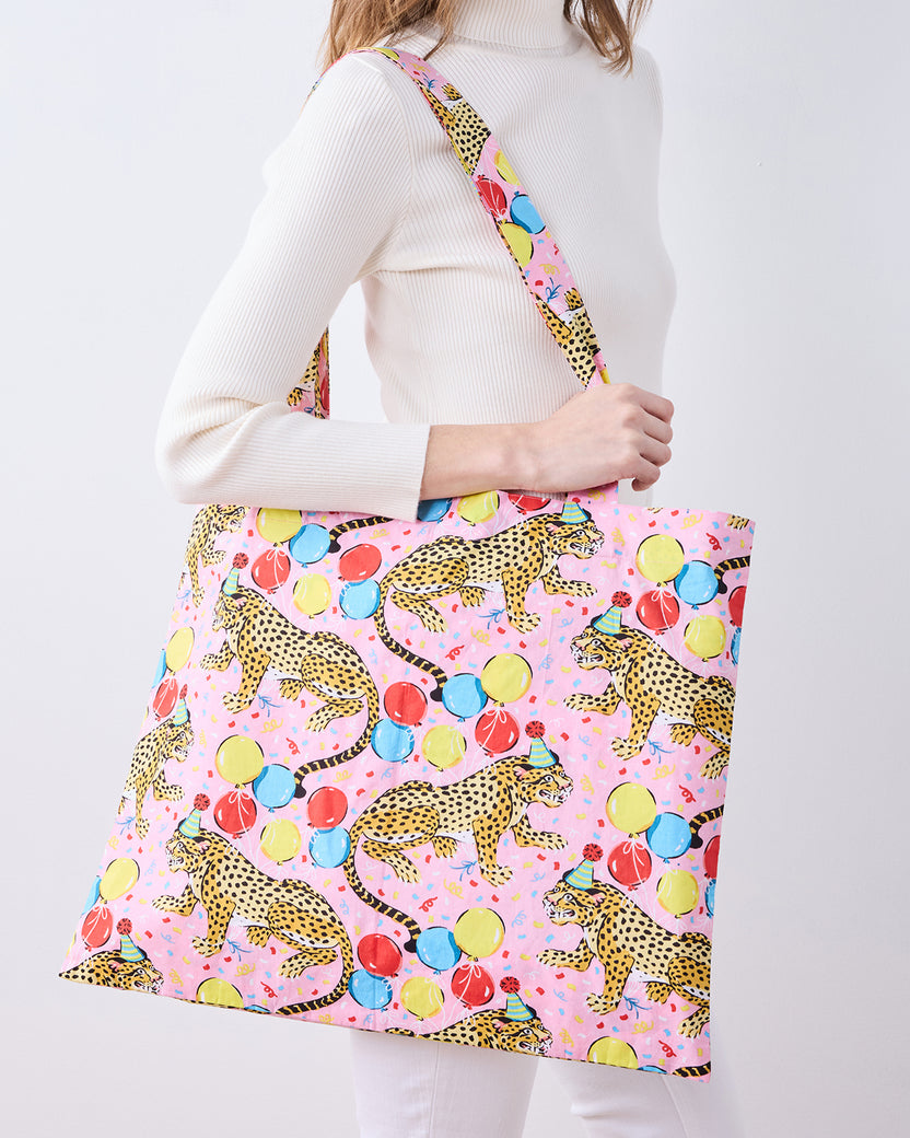 Birthday Bagheera - Go To Tote - Pink Confetti - Printfresh