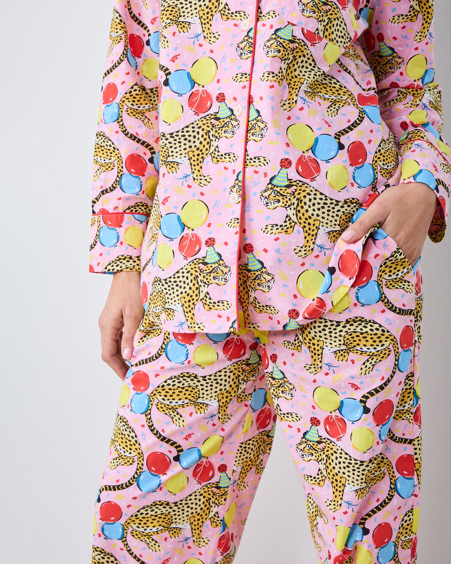Birthday Bagheera - Long PJ Set - Pink Confetti - Printfresh