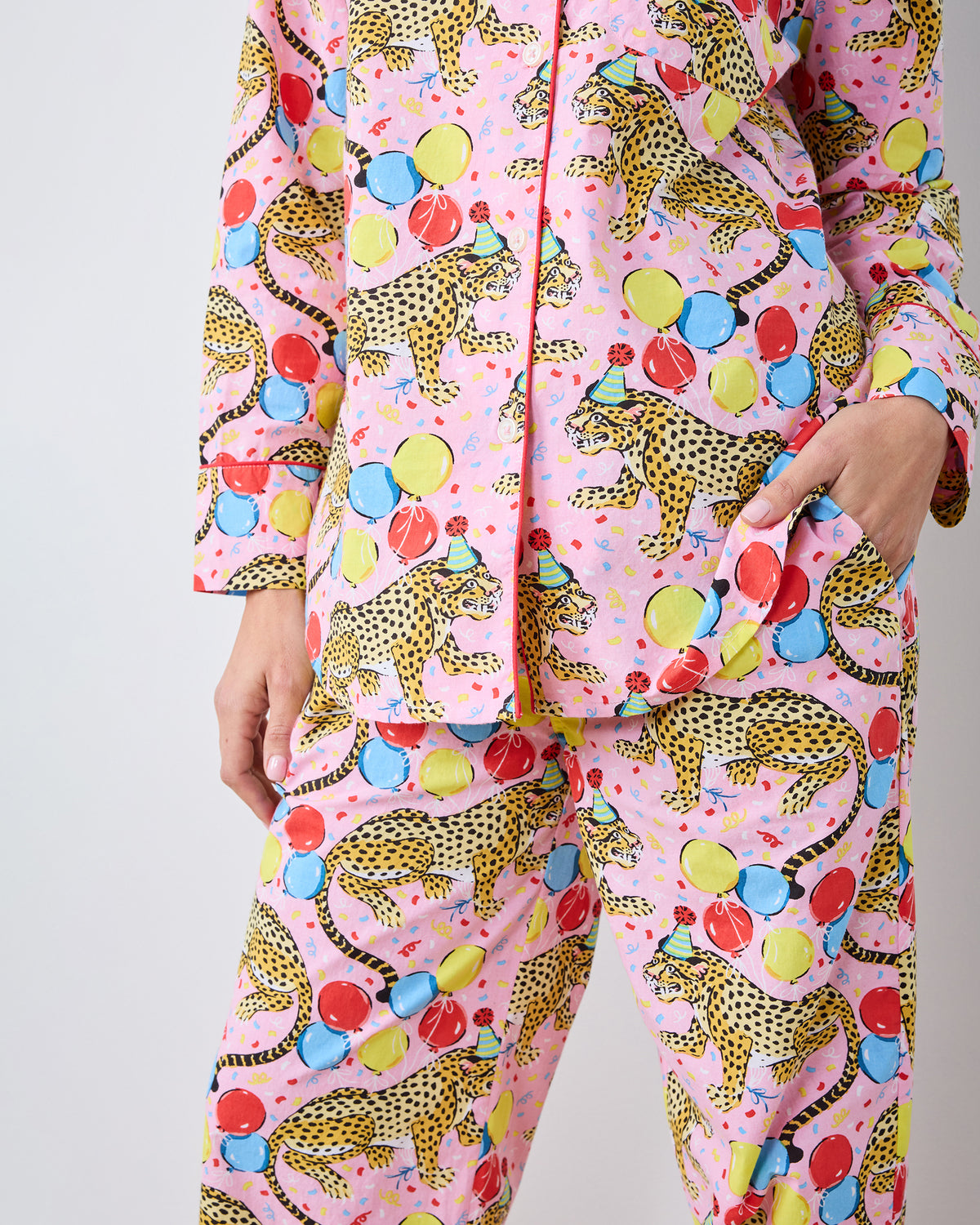 Birthday Bagheera - Long PJ Set - Pink Confetti - Printfresh