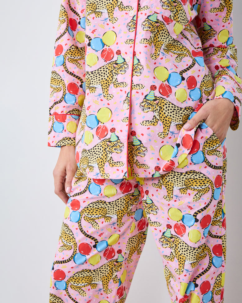 Birthday Bagheera - Long PJ Set - Pink Confetti - Printfresh