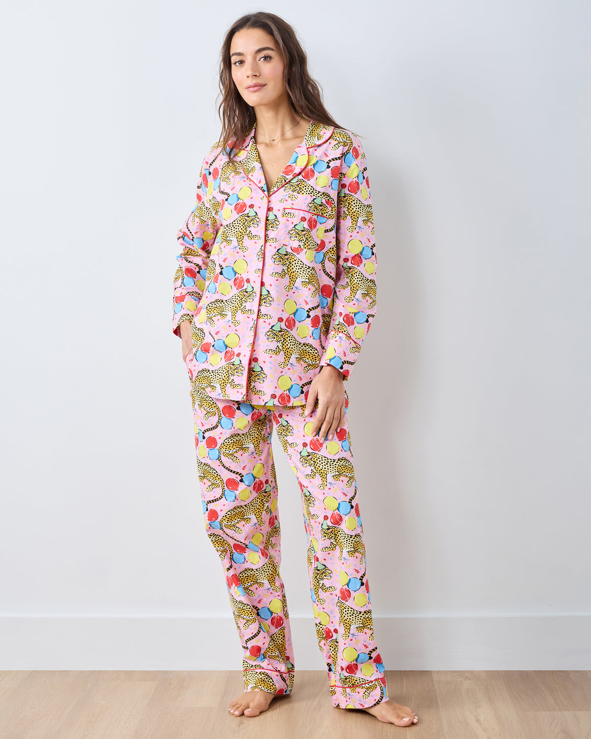 Birthday Bagheera - Long PJ Set - Pink Confetti - Printfresh