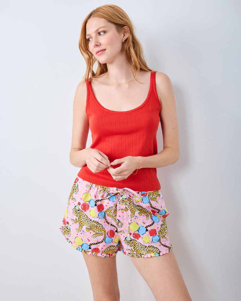 Birthday Bagheera - Ruffle Short - Pink Confetti - Printfresh