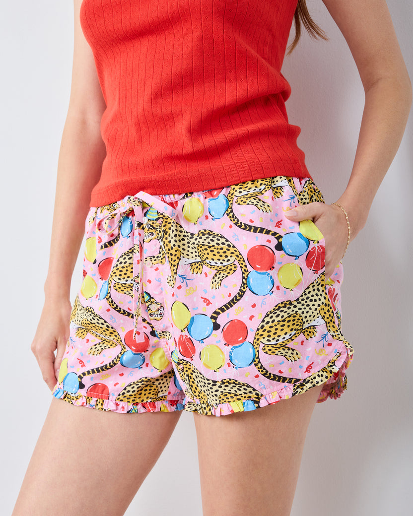 Birthday Bagheera - Ruffle Short - Pink Confetti - Printfresh