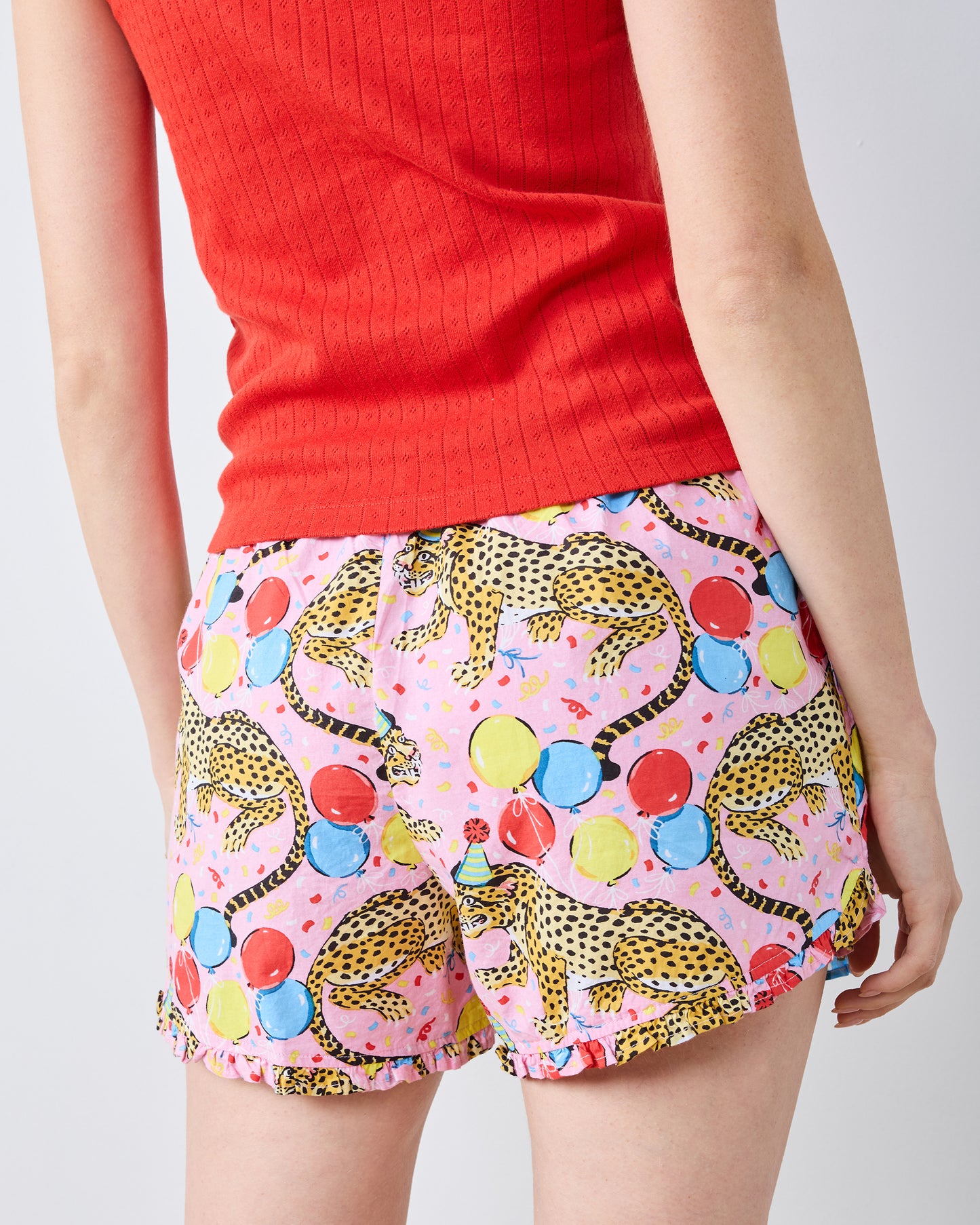 Birthday Bagheera - Ruffle Short - Pink Confetti - Printfresh