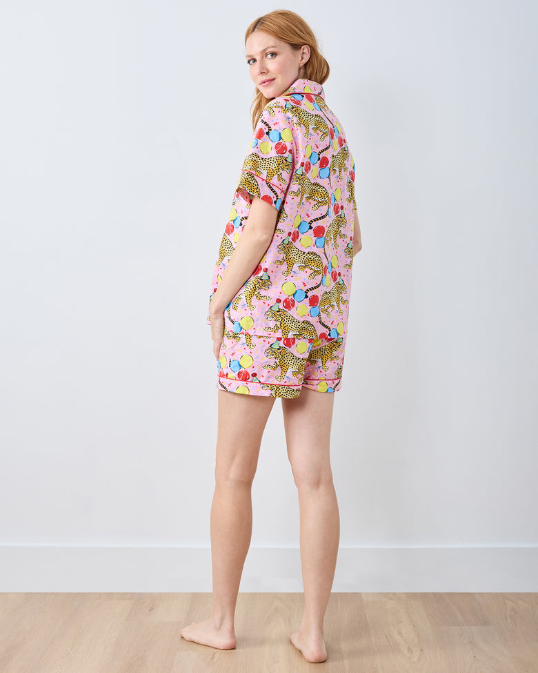 Birthday Bagheera -  Short PJ Set - Pink Confetti - Printfresh