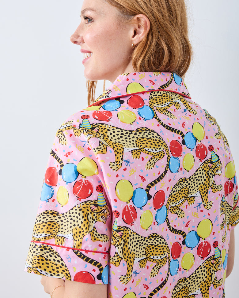 Birthday Bagheera -  Short PJ Set - Pink Confetti - Printfresh