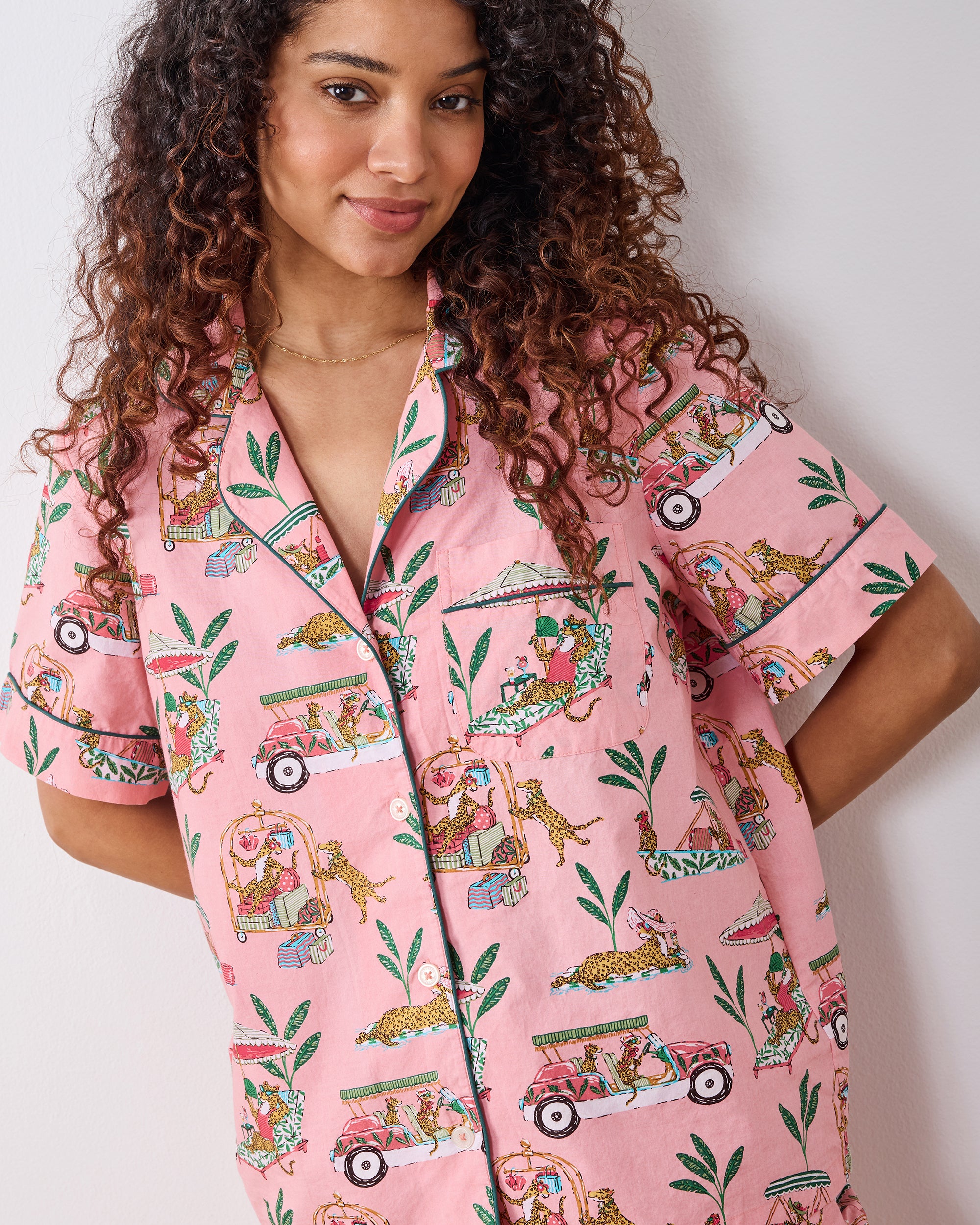 Cabana Cats - Short PJ Set - Peach Daiquiri – Printfresh