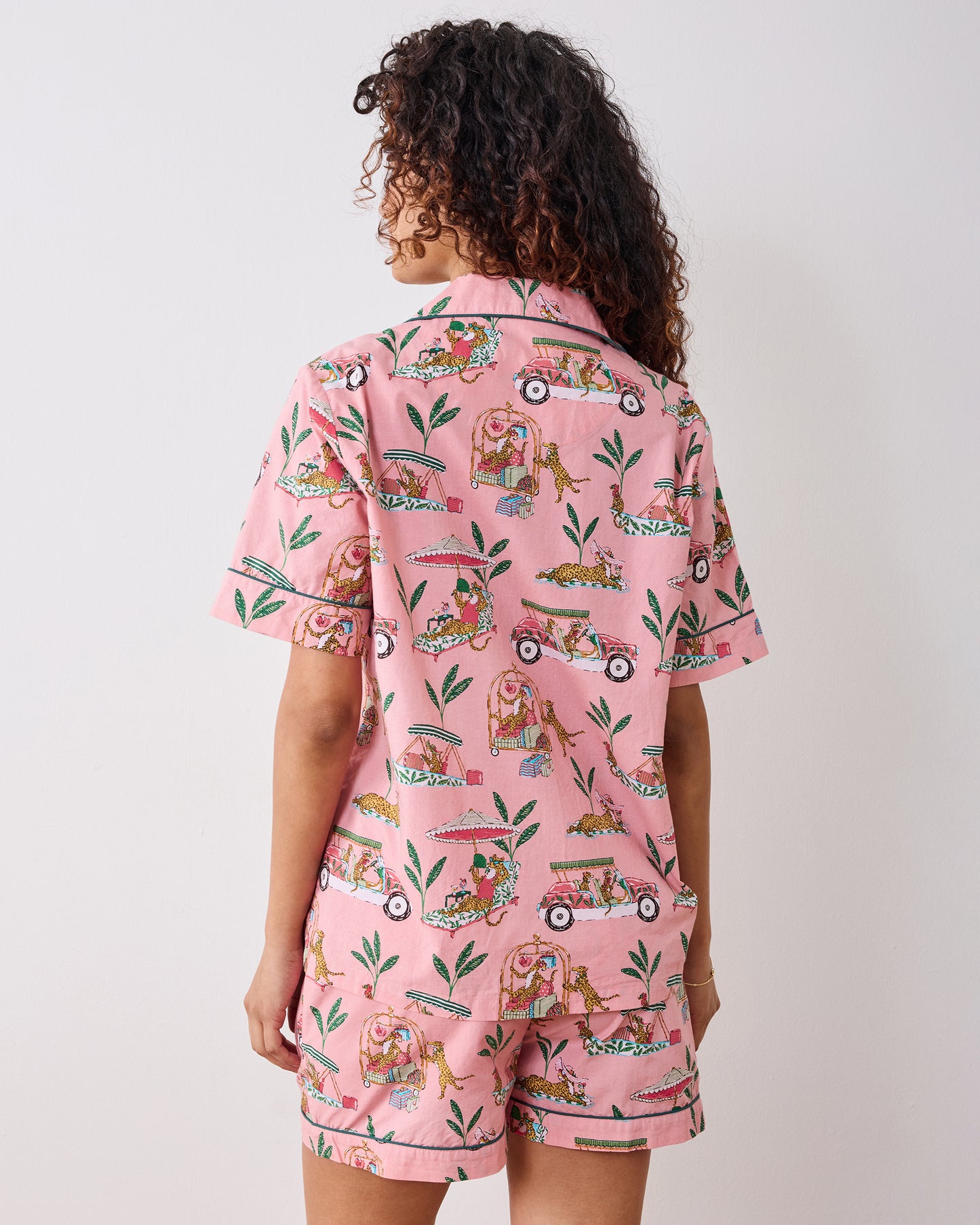 Cabana Cats - Short PJ Set - Peach Daiquiri - Printfresh